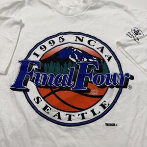 Vintage 1995 NCAA Final Four Seattle T Shirt XL White Basketball Mens Tee